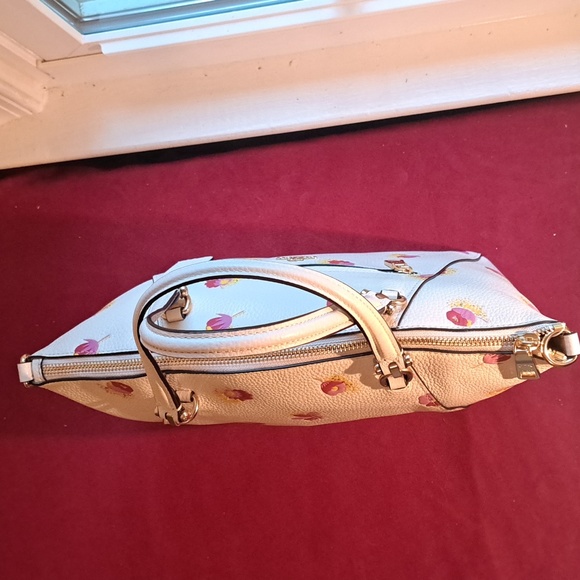 🎁 NEW Coach Prairie  C5838 Pink /White Satchel/Crossbody NEW with Tags - Picture 8 of 12